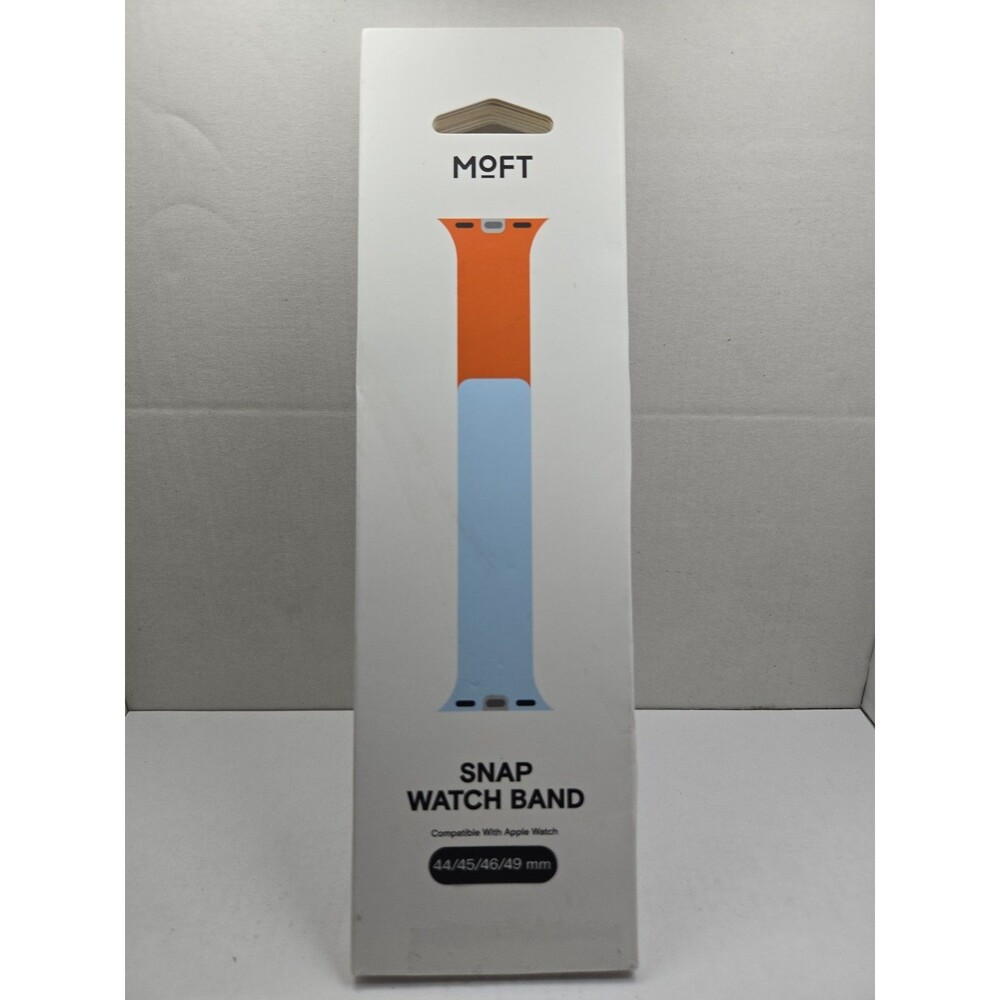 MOFT Snap Duo Apple Watch Band 44 45 46 49mm Orange Blue Magnetic Silicone Strap